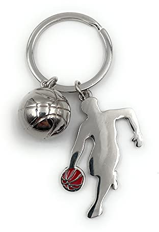 Onwomania - Ballon de Joueur de Basket Porte-clés - Porte-Bonheur en métal idéal comme Cadeau, par Exemple pour Le Meilleur ami, Le Meilleur ami, Maman - pour Hommes, Femmes et Enfants