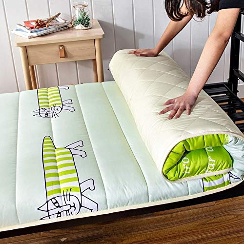 Dicke, faltbare Kinder-Matratze, Tatami, Einzelbett, Doppelbett, Studenten-Matratze, Baumwoll-Fußmatte, japanische Matratzenauflage für Studenten, Schlafsaal, Schlafzimmer, Wohnzimmer, F, 100 x 200 cm