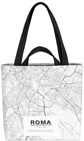 VOID Rom Stadtkarte Tasche 33x33x14cm,15l Einkaufs-Beutel Shopper Einkaufs-Tasche Bag