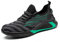 KTDYG Sicherheitsschuhe Herren Damen Arbeitsschuhe Leicht Sportlich Schutzschuhe Stahlkappe Sneaker, Grün, EU 36