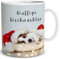 TRIOSK Tasse Hund Wuffige Weihnachten mit Weihnachtsmotiv Hunde Spruch Hundemotiv Geschenk lustig für Hundebesitzer Hundeliebhaber