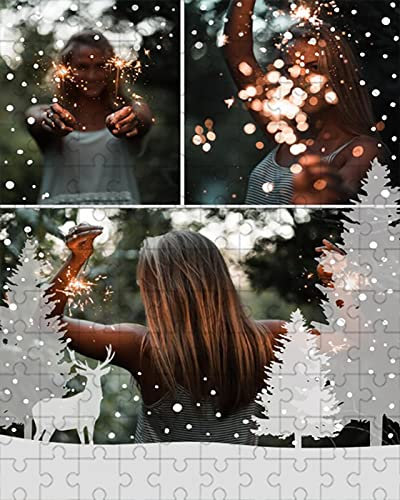 Foto Puzzle Personalisiert 1000 500 300 120 Teile für Erwachsene Jungen Mädchen Holzpuzzle,Puzzle mit eigenem Foto gestalten,ideal als persönliches Fotogeschenk