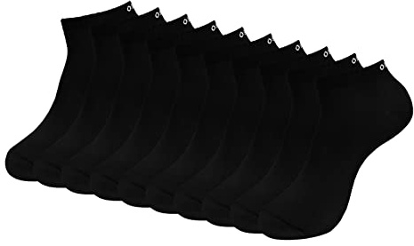 ONE STRANGE ROCK Herren Damen Sneaker Socken 5, 10, 15, 20, 30 Paar, Farbe:Schwarz - 5er Pack, Größe:47-50