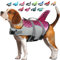 EMUST hundeschwimmweste, Hundeschwimmwesten zum Schwimmen, kleine/mittelgroße/große Hunde Rettungsweste mit Rettungsgriff, verstellbare Hundeflotationsweste für Wasser am Pool, Strand, XL, Rosa