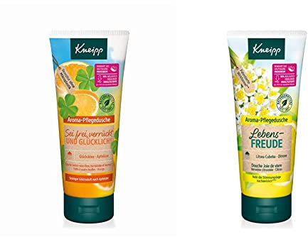 Kneipp Aroma-Pflegedusche Sei frei, verrückt und glücklich! 1er Pack (1 x 200 ml) & Aroma Pflegedusche Lebensfreude, 1er Pack (1 x 200 ml)