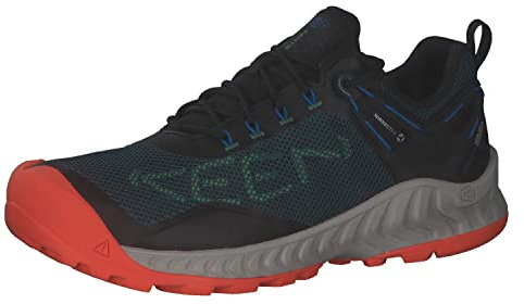 KEEN Herren NXIS Evo Waterproof Kein Absatz, Sea Moss/Scarlet Ibis, 42 EU