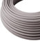 LEDSone 2 Core 5 Meters Grey Colour Round Fabric Cable, Vintage Style Italian Braided 0.75mm Flexible Lighting Electrical Cable for UK Lighting.