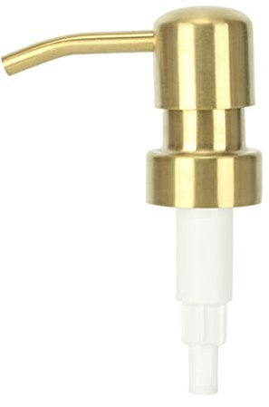 Feegow Stainless Steel Pump Head Push Type Lotion Pump Head, Pump Dispenser, Stainless Steel Liquid Soap Dispenser Pump Replacement 28/400 Thread-Matte Gold