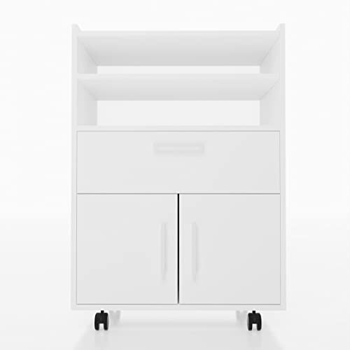 Homey Alais Armario, Madera, Blanco, 60 cm (Ancho) x 85.5 cm (Alto) x 40 cm (Fondo)