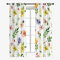 Hiseng Voile Vorhänge mit Ösen, Gardinen Halbtransparent 2er Set, Vorhang Boho Gardinenschals Ösenschal Gardinen Wohnzimmer 3D-Blumendruck Curtains mit Schlaufen (140x244cm,Schmetterling)