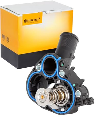 Continental 28.0200-4067.2 Thermostat Kühlmittel Kühlwasserthermostat mit Gehäuse mit Dichtungen Kompatibel mit PEUGEOT 2008 Kombi CU 9676409580 9675849380