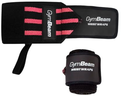 GymBeam Fascette Palestra per Polsi, Polsiere Palestra in Materiale Elastico e Morbido, Polsini Palestra con Velcro, Stabilizzatore per Articolazioni, Misura Universale, 2 Pezzi
