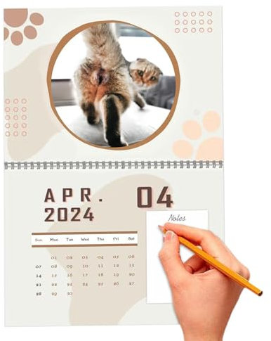 Katze Butthole Kalender 2024 Hängend 12 Monate Katzenkalender 2024 Lustig 2024 Wandkalender Verschleißfest Lustig Kalender 2024 für Familie Freunde Notizen