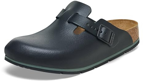 Birkenstock Damen Herren Boston Pro Hausschuhe Leder Pantoletten - Clogs - Zertifiziert nach EN ISO 20347:2043 - Berufsschuhe für Medizin, Gastronomie und Service