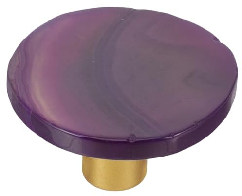 JECOMPRIS Kreative Stein Achat Stück Schublade Schrank Tür Jade Griff Moderne Dekoration Griff Unregelmäßige Kristall Griff Retro-schrankknöpfe Griffe Für Kleiderschrank Violett Möbel