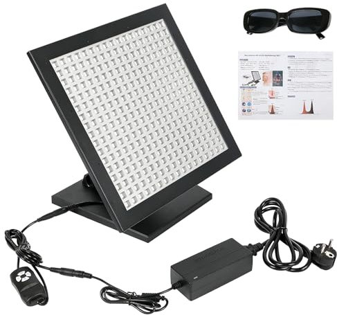 Rotlichttherapiegerät für Körper mit faltbaren Basis, 150w Rotlichtlampe Nahinfrarot Licht 660nm 850nm, Mit 289 LEDs Hochleistungs-Panel für Erholung Verbessern Schlaf Schmerzlinderung