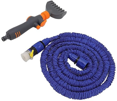 Gavigain Poolfilter-Kehrkamm, Handspülwerkzeug, Filterkehrbürste mit Wasserschlauch, Poolfilter-Kehrwerkzeug zum Radwaschen und Gießen von Blumen