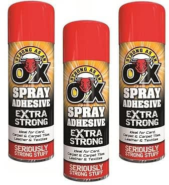 500ml Heavy Duty Spray Adhesive Glue Strong As An Ox for Carpet Tile Fabric (3)