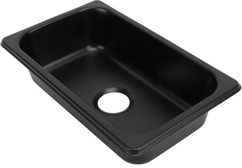 Évier de Salle de Bain Rectangulaire pour Camping-car, évier Simple en Acier Inoxydable 304, évier Sous Plan pour Camping-car avec Trou de Vidange de 40 Mm pour Bateau, (Spray
