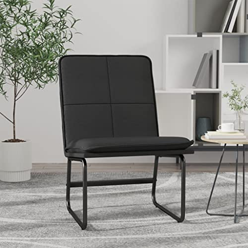 CVNIMV Sessel, Wohnzimmerstühle, Schlafsofa, Loungesessel, Schwarz, 21,3 x 29,5 x 29,9 Zoll, Kunstleder, für das Wohnen in Wohnungen und das Home-Office