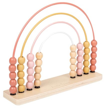 Mini Grundschule Rechenschieber Abacus - Regenbogen Rechenschieber Grundschule Grundschule Abakus mit Holzkugeln zum Lernen und Spielen für Kinder ab 3 Jahren, Lernspielzeug