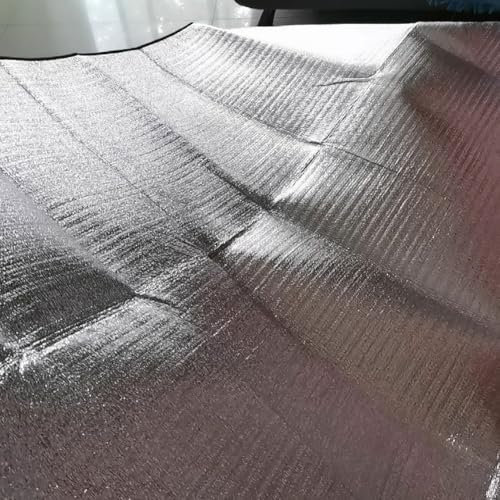 200 X 150 cm Aluminium Camping Matten, Faltbare Doppelseitige Zelt Unterlage, Zelt Boden Unterlage, Camping Schaumstoff Unterlage Mit Aluminium Folie, Thermo Camping Matte Zur Isolierung(1 x 2m)