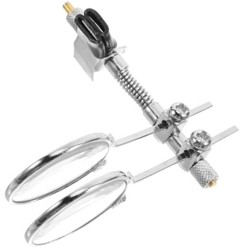NUOBESTY Dual Lens Clip-on Magnifying Glasses 5X Loupe for Jewelry Repair Watchmaker Eyeglass Frame Magnifier with Adjustable Soft Clip
