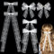 6 Stück Spitzen-Haarschleifen-Clips, Spitzenbogenhaarclip für Frauen Niedliche Haarschleifen Zubehör für Frauen Braut Halloween-Kopfschmuck Weiß