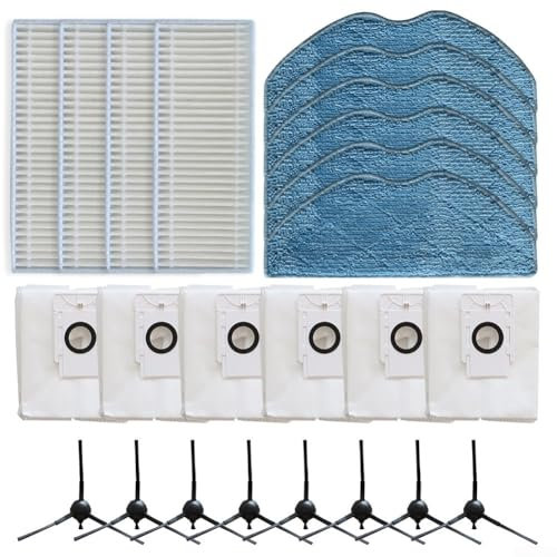 Ersatz-Set für 360 für Botslab S8 Plus Staubsauger, komplett mit Filtern, Wischtüchern und Staubsammelbeuteln