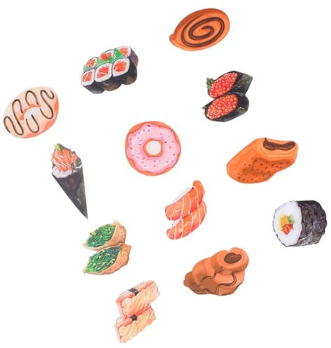 NAMOARLY 12stücke Simulierte Lebensmittel Kühlschrankmagnete Magnetische Aufkleber Kühlschrank Tür Dekoration Haken