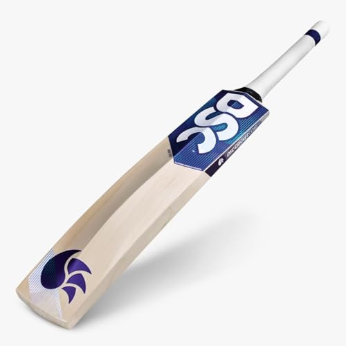 DSC Blu 3000 English Willow Cricket Bat | Material: Wood | For Men & Boys | Lightweight | Extended Power Zone | Ideal for Leather Cricket Ball