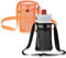 2 PCS Water Bottle Carrier Bag over Shoulder Bottle Holder Mesh Tumbler Carrier with Strap Sling Adjustable Shoulder Straps Mesh Bag for Walking Hiking Travelling (Orange Black)