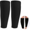 THKO Stutzen Ohne Socken, Kompressionsstutzen Für Waden Schwarz Ideal Für Sport Fitness Blutzirkulation Verbessern Schützt Vor ErmüDung Und Verletzungen Für Mehr Komfort Und Bessere Leistung