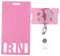 Angoily Krankenschwester-Brustanhänger Pflegeausweishalter Glitzer-Ausweishalter X Nurse Accessories Krankenschwester Accessoire Krankenschwester Abzeichenrolle Abzeichenhalter Acryl Rosa