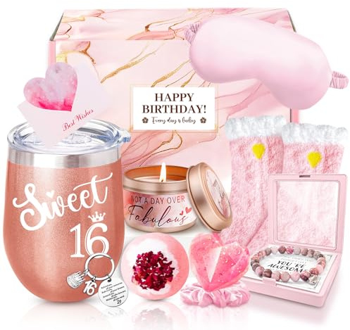 RichMoho 16th Birthday Gifts for Girls 16 Year Old Birthday Gift Ideas for Girls Present for Friends Daughter Granddaughter Niece Sister