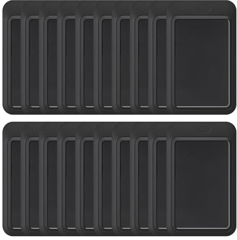 Uniclife Lot de 20 Porte Badges Coulissants en Plastique Noir avec Fenêtre Transparente pour Cartes d'identité de Bureau Cartes de Crédit, Cartes de Proximité, permis de Conduire et Laissez-passer