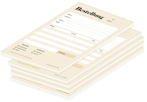 PRICARO Bestellannahmeblock Color Match beige, A5, 5 Stück