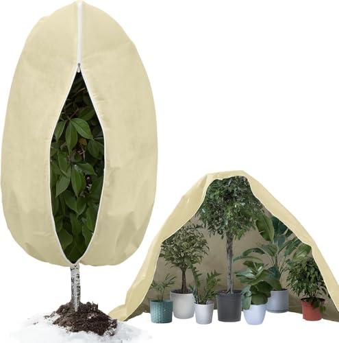 Wzzy Gurden Voile Hivernage Plante Exterieur, Housse d'hivernage pour Plantes en Pot, 240 x 240cm Contre Le Froid et Le Gel, Housse d'hivernage Plante Réutilisable (80 g)