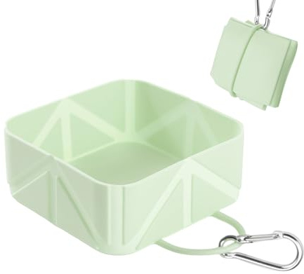 Tragbarer Wassernapf für Hunde | Faltbarer Kieselstein für Welpen | Faltbarer Wassernapf für Hundefutter 500 ml für Wandern, Camping, Reisen