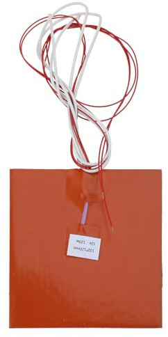 Ljmyy Drucker-Silikon-Heizkissen, 120 x 120 mm, Heizplatte, 12 V, 120 W, Drucker, beheizte Bettschürze