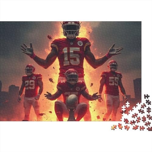 Fußballspieler Sieg1000-Teile-Puzzle Aus Dickem KartonRugby Kunstfür Paare, Lehrreiches Spiel, Herausforderung & Geschenk52x38cm/1000pcs