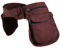 Kunst und Magie Doppel Bauchtasche Sidebag Gürteltasche Festivaltasche Hippie Goa, Farbe:Dunkelbraun