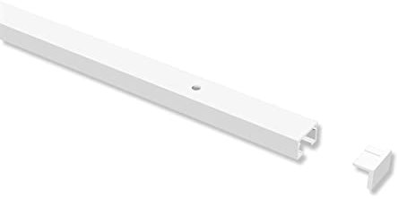 Interdeco Gardinenschienen vorgebohrt Weiß 1-läufige Vorhangschienen aus Aluminium, Primax, 240 cm