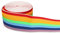 5,1 cm elastisches Band mit Regenbogen-Muster, bunt, dehnbar, Nähen, elastischer Besatz (2,7 m)