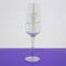 Diamonds & Pearls Iridescent Silver Decal Champagne Flute Glass Get Fizz-ical