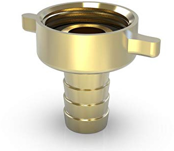 ABA Beul 55001.106.2 Schlauchverschraubung mit Flügelmutter 3/4 für Schlauch 3/4 (19 mm), mit EPDM-Dichtung, Messing