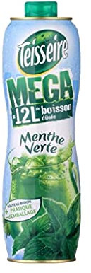 Teisseire Mega Sirop Menthe 1,5L (lot de 5)