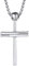 PROSTEEL Kreuz Kette Herren Edelstahl Anhänger mit Baseball & Baseballschläger 55+5cm verstellbar Singapurkette religiöser Modeschmuck für Männer Jungen für Geburtstag