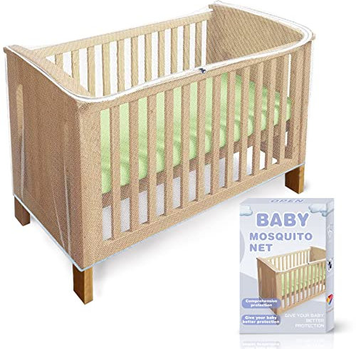 Moskitonetz für Babybett, Mückennetz für Babys, Himmelbett Insektenschutz für Kinderbett, Feinmaschiges Moskitonetz für Babybetten, Reisebett Insektenschutz Universal.