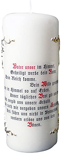 Verzierte Tischkerze Vater unser 150/60